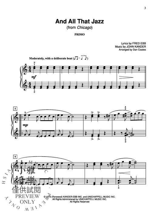 Dan Coates Popular Piano Library: Duets from Broadway 鋼琴 二重奏 百老匯 | 小雅音樂 Hsiaoya Music