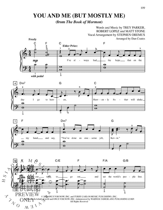 Top-Requested Modern Broadway Hits 23 of Today's Hottest Show Tunes Arranged by Dan Coates 百老匯 | 小雅音樂 Hsiaoya Music