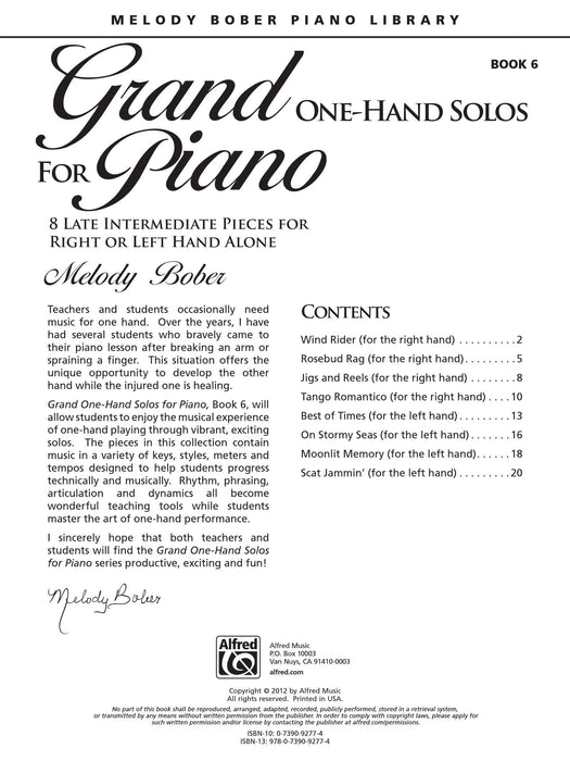 Grand One-Hand Solos for Piano, Book 6 8 Late Intermediate Pieces for Right or Left Hand Alone 獨奏 鋼琴 小品 | 小雅音樂 Hsiaoya Music