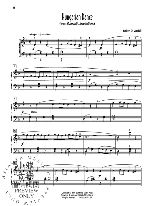 Robert D. Vandall's Favorite Solos, Book 2 12 of His Original Piano Solos 獨奏 鋼琴 獨奏 | 小雅音樂 Hsiaoya Music