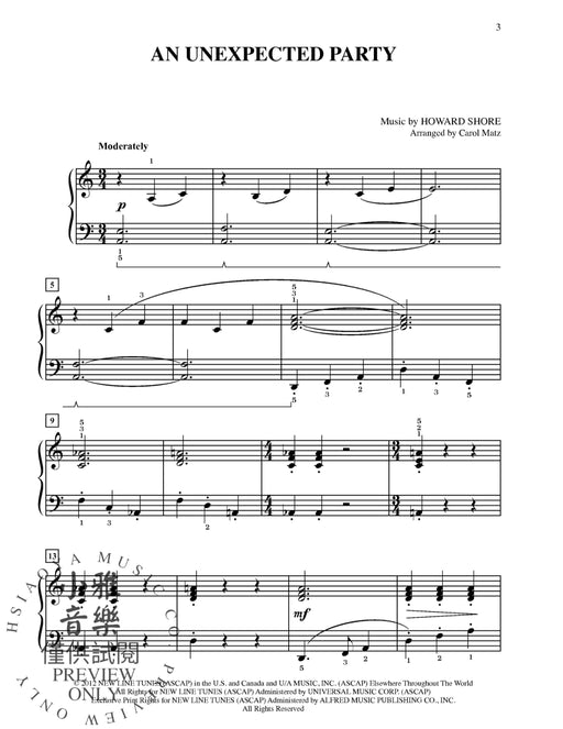 The Hobbit: An Unexpected Journey Sheet Music Selections from the Motion Picture | 小雅音樂 Hsiaoya Music