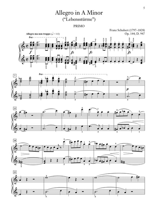 Schubert: Allegro in A Minor, Opus 144 ("Lebensstürme") 舒伯特 快板 作品 | 小雅音樂 Hsiaoya Music