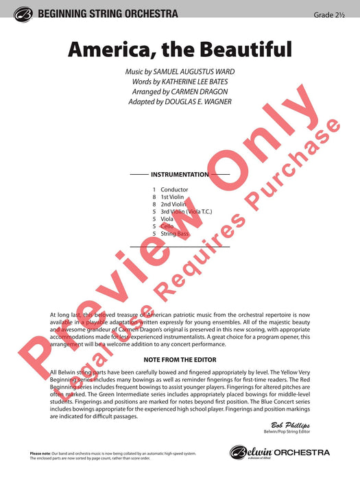 America, the Beautiful 總譜 | 小雅音樂 Hsiaoya Music