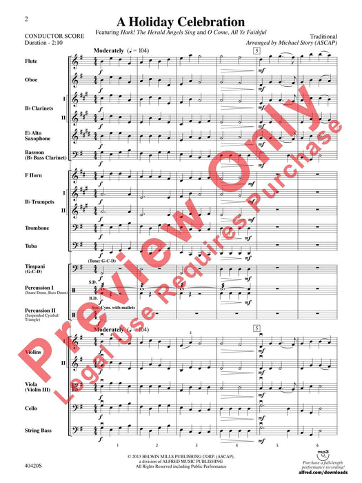 A Holiday Celebration Featuring: Hark! The Herald Angels Sing / O Come All Ye Faithful 總譜 | 小雅音樂 Hsiaoya Music