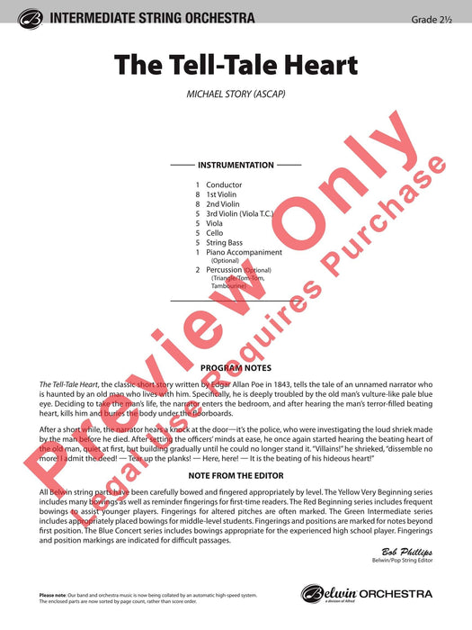 The Tell-Tale Heart 總譜 | 小雅音樂 Hsiaoya Music