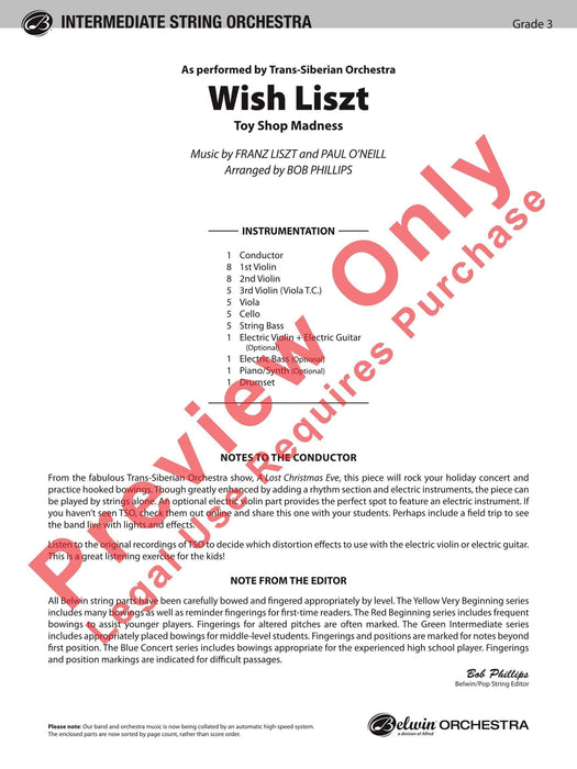 Wish Liszt Toy Shop Madness (As Performed by Trans-Siberian Orchestra) 管弦樂團 總譜 | 小雅音樂 Hsiaoya Music