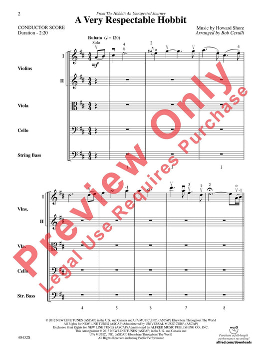 A Very Respectable Hobbit (from The Hobbit: An Unexpected Journey) 總譜 | 小雅音樂 Hsiaoya Music