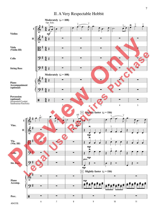 The Hobbit: An Unexpected Journey, Selections from I. The Adventure Begins / II. A Very Respectable Hobbit / III. Erebor 總譜 | 小雅音樂 Hsiaoya Music