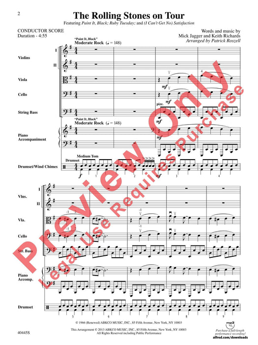 The Rolling Stones on Tour Featuring: Paint It, Black / Ruby Tuesday / (I Can't Get No) Satisfaction 總譜 | 小雅音樂 Hsiaoya Music