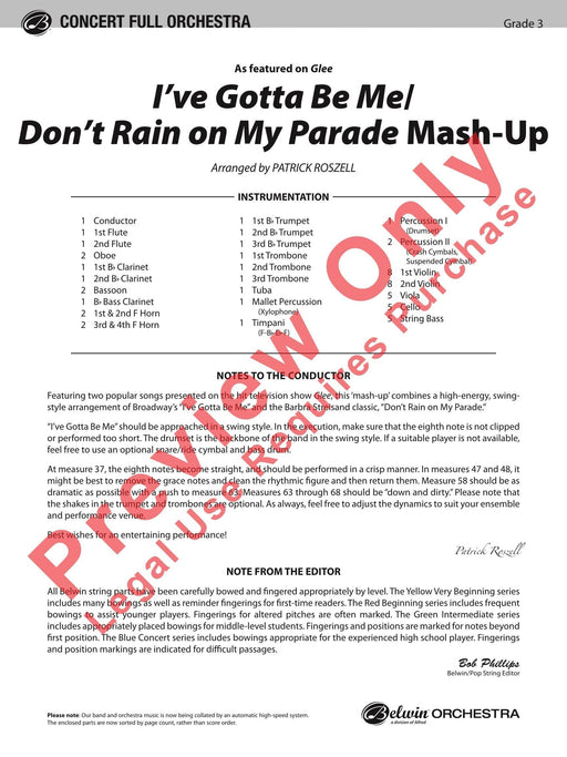 I've Gotta Be Me / Don't Rain on My Parade Mash-Up As featured on Glee 遊行 總譜 | 小雅音樂 Hsiaoya Music