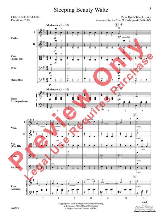 Sleeping Beauty Waltz 柴科夫斯基,彼得 圓舞曲 總譜 | 小雅音樂 Hsiaoya Music