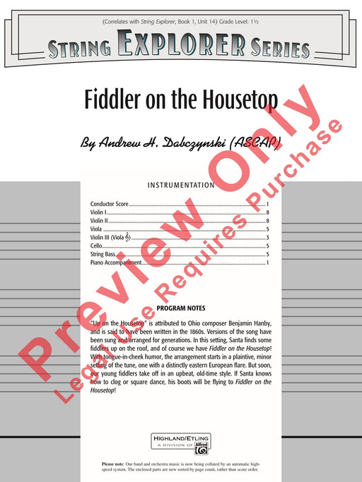 Fiddler on the Housetop 總譜 | 小雅音樂 Hsiaoya Music