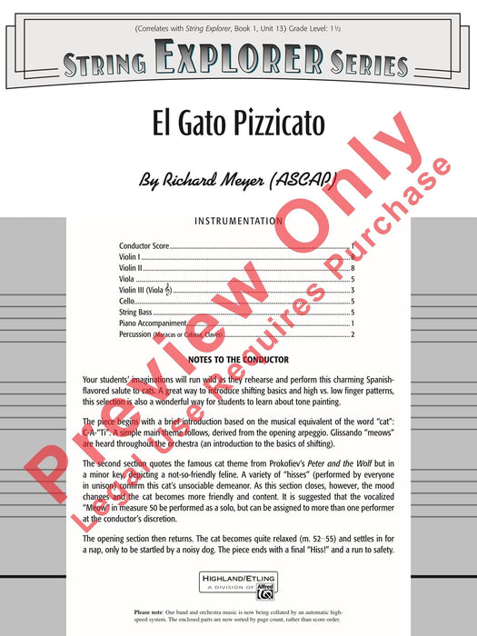 El Gato Pizzicato 撥奏 總譜 | 小雅音樂 Hsiaoya Music