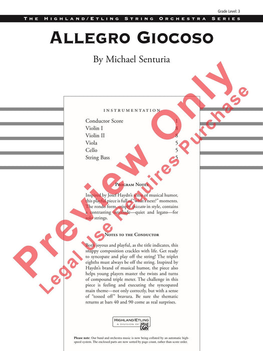 Allegro Giocoso 快板 總譜 | 小雅音樂 Hsiaoya Music