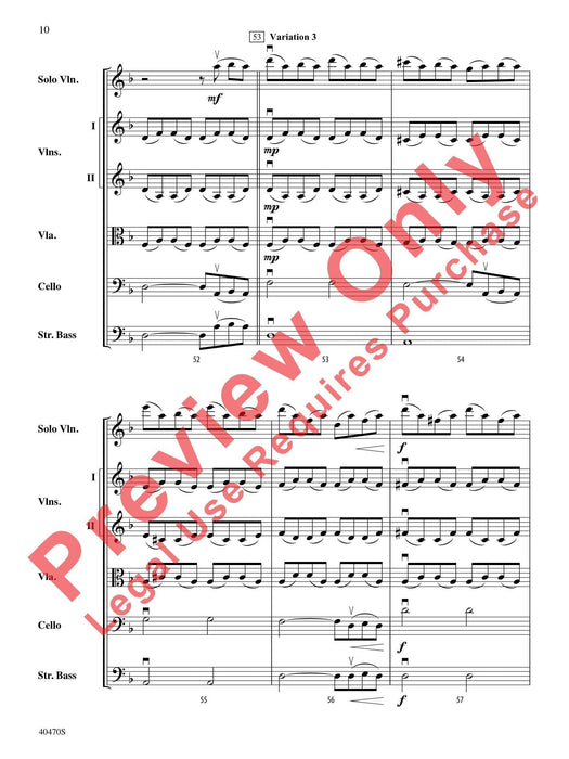 Hungarian Variations For String Orchestra and Solo Violin 詠唱調 弦樂團 獨奏 小提琴 總譜 | 小雅音樂 Hsiaoya Music