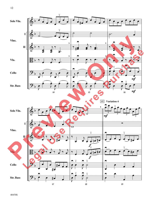 Hungarian Variations For String Orchestra and Solo Violin 詠唱調 弦樂團 獨奏 小提琴 總譜 | 小雅音樂 Hsiaoya Music