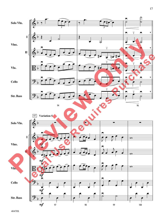 Hungarian Variations For String Orchestra and Solo Violin 詠唱調 弦樂團 獨奏 小提琴 總譜 | 小雅音樂 Hsiaoya Music