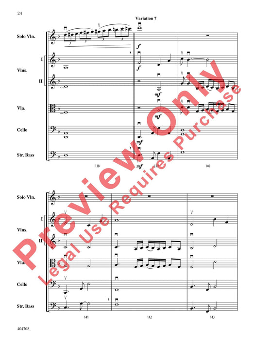 Hungarian Variations For String Orchestra and Solo Violin 詠唱調 弦樂團 獨奏 小提琴 總譜 | 小雅音樂 Hsiaoya Music