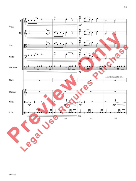 Lincoln at Gettysburg For String Orchestra, Percussion and Narrator 弦樂團擊樂器 總譜 | 小雅音樂 Hsiaoya Music