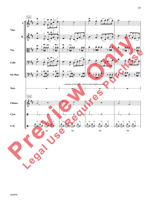 Lincoln at Gettysburg For String Orchestra, Percussion and Narrator 弦樂團擊樂器 總譜 | 小雅音樂 Hsiaoya Music