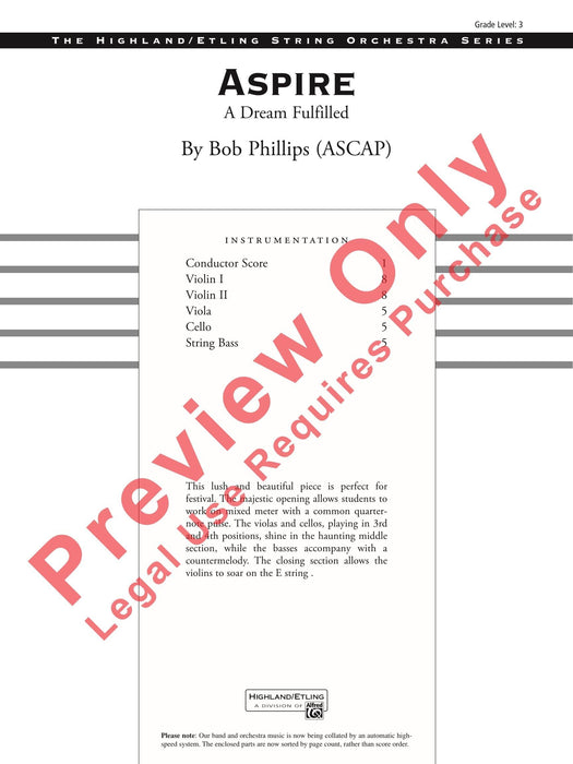 Aspire A Dream Fulfilled 總譜 | 小雅音樂 Hsiaoya Music