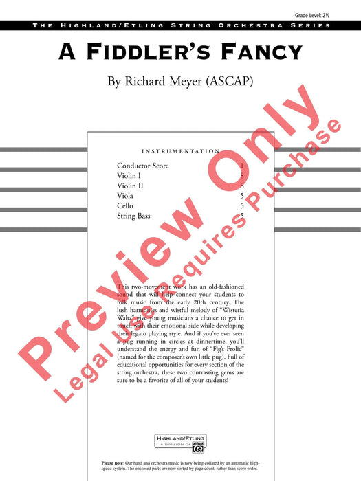 A Fiddler's Fancy 幻想曲 總譜 | 小雅音樂 Hsiaoya Music