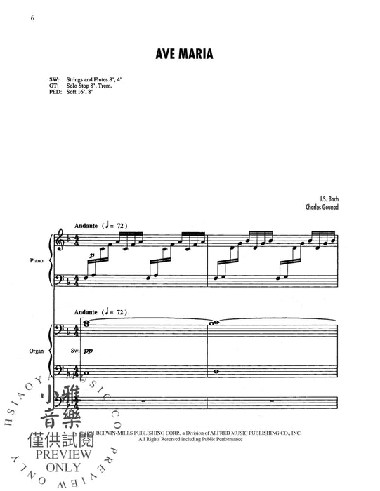 Sunday Morning Organist, Volume 10: Organ & Piano Wedding Duos 管風琴 管風琴 鋼琴 二重奏 | 小雅音樂 Hsiaoya Music