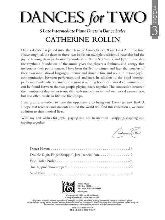 Dances for Two, Book 3 5 Late Intermediate Piano Duets in Dance Styles 舞曲 鋼琴 二重奏 舞曲 | 小雅音樂 Hsiaoya Music