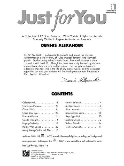 Just for You, Book 1 A Collection of Pieces in a Wide Variety of Styles and Moods. Specially Written to Inspire, Motivate, and Entertain 小品 | 小雅音樂 Hsiaoya Music