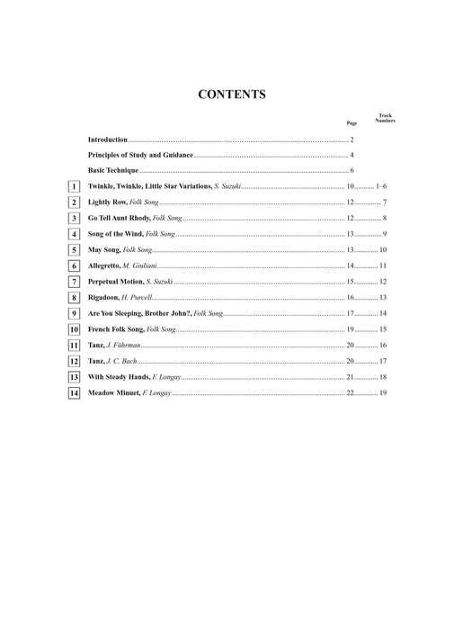 Suzuki Guitar School Guitar Part & CD, Volume 1 International Edition 吉他 | 小雅音樂 Hsiaoya Music