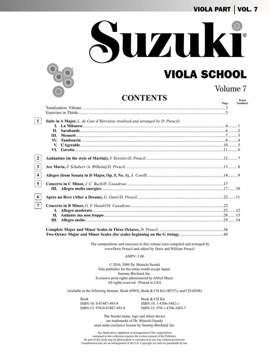 Suzuki Viola School, Volume 7 International Edition 中提琴 | 小雅音樂 Hsiaoya Music