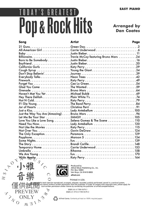 Today's Greatest Pop & Rock Hits The Biggest Hits! The Greatest Artists! | 小雅音樂 Hsiaoya Music