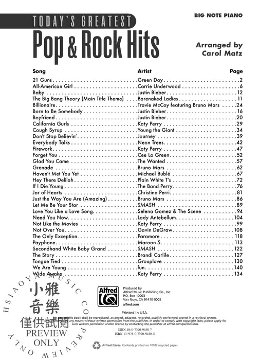 Today's Greatest Pop & Rock Hits The Biggest Hits! The Greatest Artists! | 小雅音樂 Hsiaoya Music