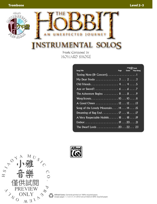 The Hobbit: An Unexpected Journey Instrumental Solos 獨奏 | 小雅音樂 Hsiaoya Music