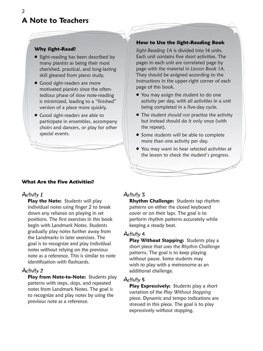 Premier Piano Course, Sight Reading 1A 鋼琴 | 小雅音樂 Hsiaoya Music