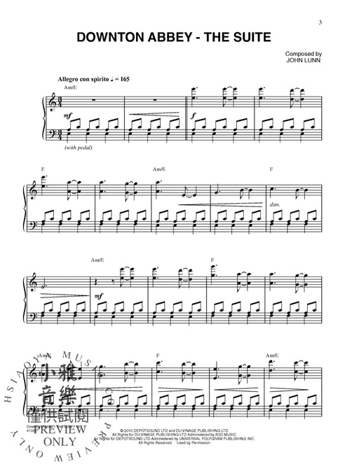 Downton Abbey: The Suite From the Carnival/Masterpiece Television Series 組曲 小品 | 小雅音樂 Hsiaoya Music