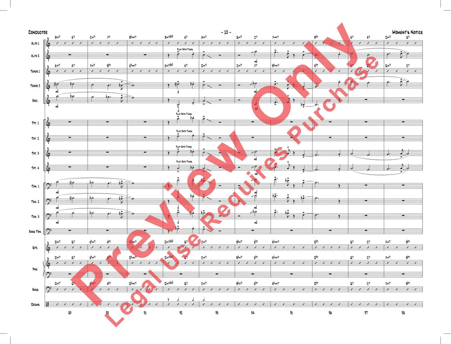Moment's Notice 總譜 | 小雅音樂 Hsiaoya Music