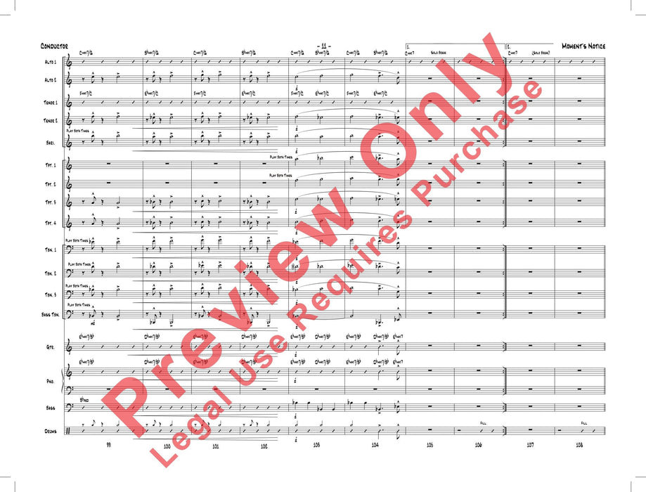 Moment's Notice 總譜 | 小雅音樂 Hsiaoya Music