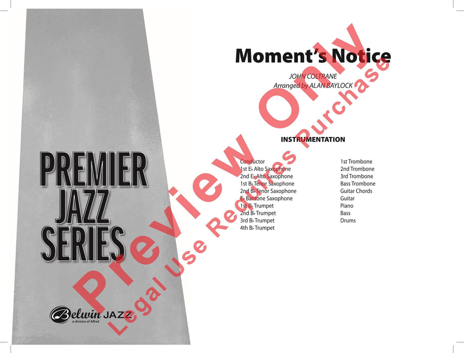 Moment's Notice 總譜 | 小雅音樂 Hsiaoya Music