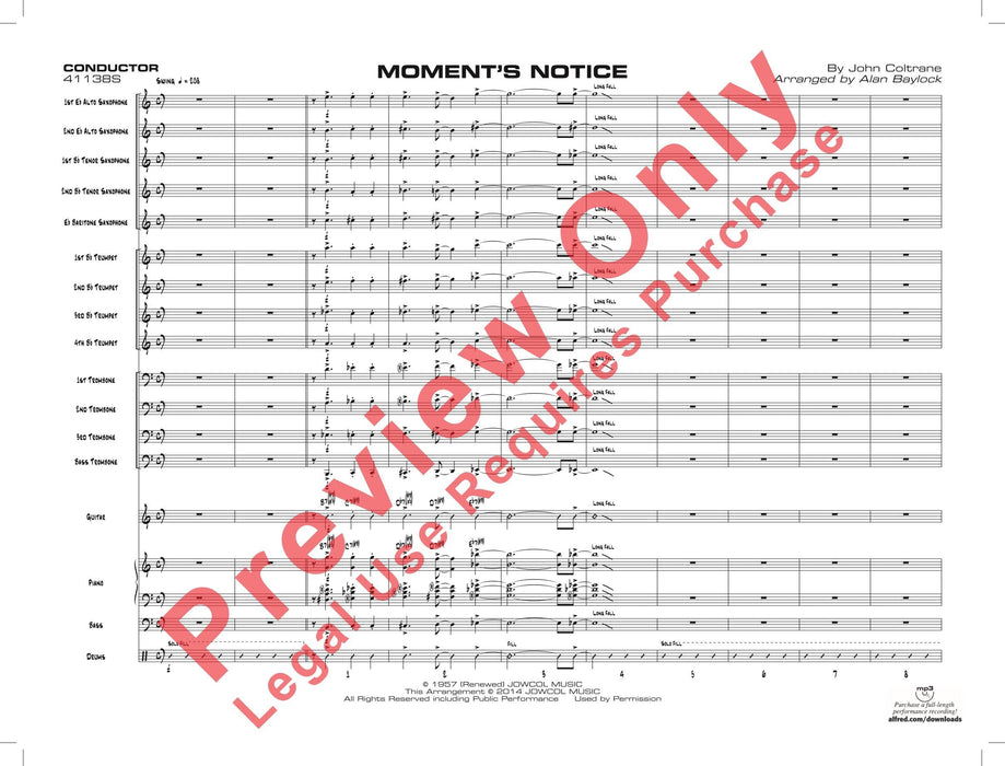 Moment's Notice 總譜 | 小雅音樂 Hsiaoya Music