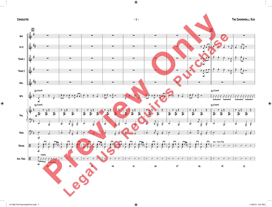 The Cannonball Run 總譜 | 小雅音樂 Hsiaoya Music