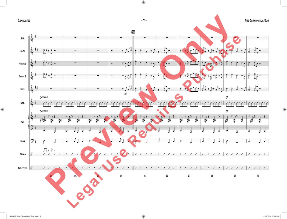 The Cannonball Run 總譜 | 小雅音樂 Hsiaoya Music