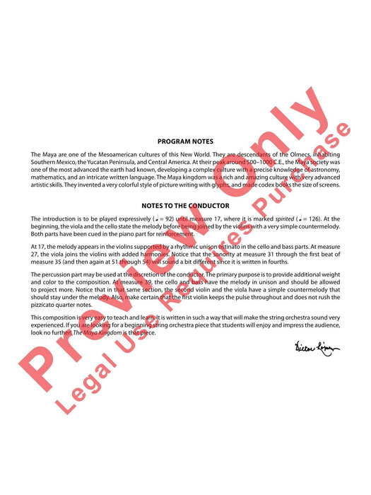 The Maya Kingdom 總譜 | 小雅音樂 Hsiaoya Music