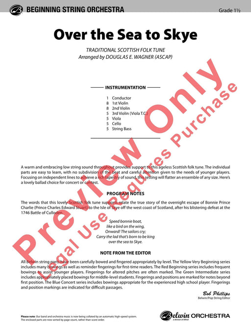 Over the Sea to Skye 總譜 | 小雅音樂 Hsiaoya Music