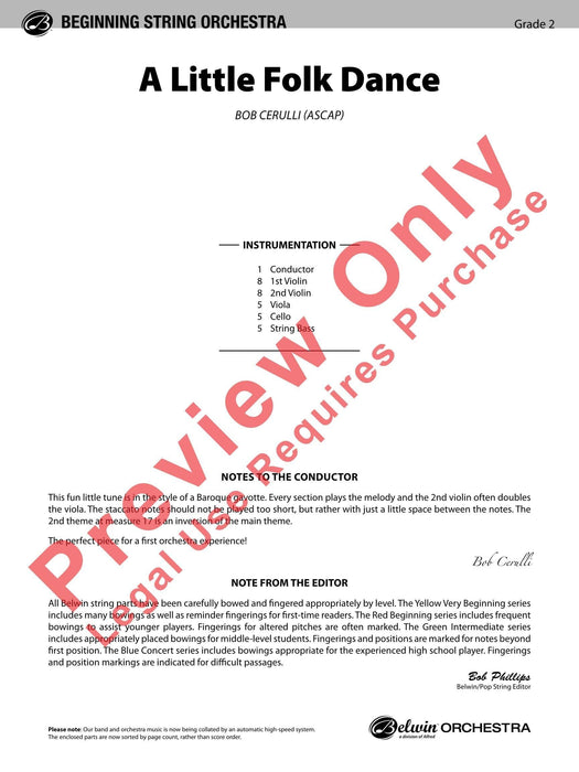 A Little Folk Dance 民謠舞曲 總譜 | 小雅音樂 Hsiaoya Music