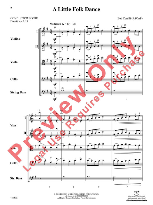 A Little Folk Dance 民謠舞曲 總譜 | 小雅音樂 Hsiaoya Music