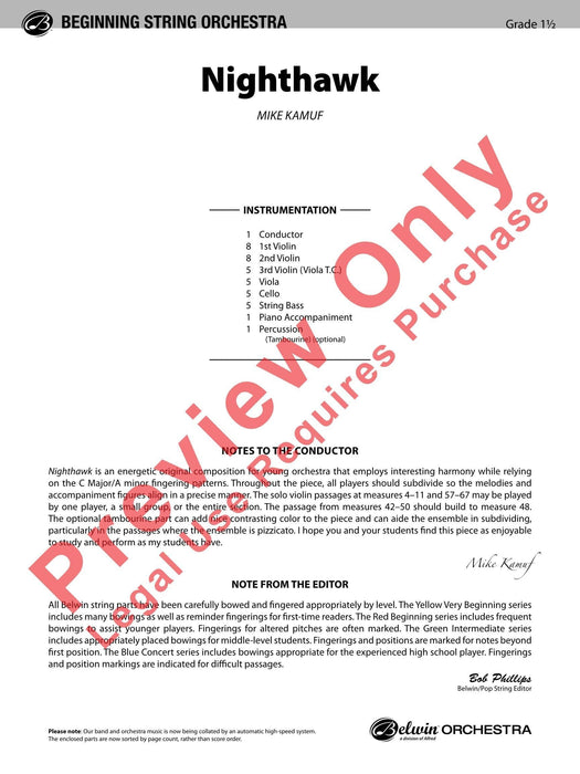 Nighthawk 總譜 | 小雅音樂 Hsiaoya Music