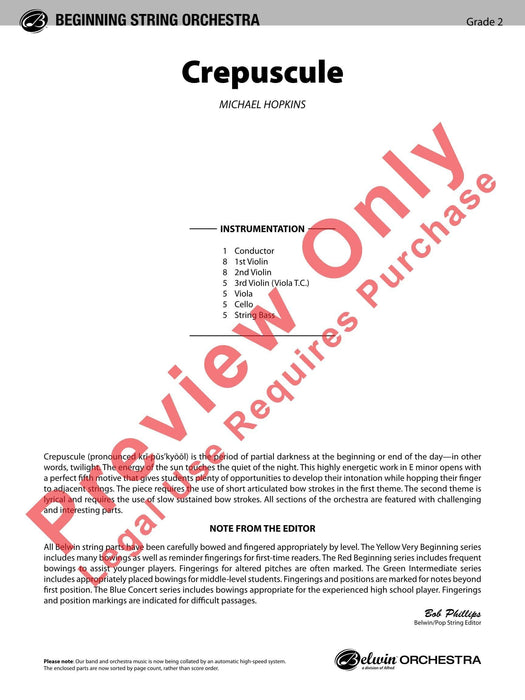 Crepuscule 總譜 | 小雅音樂 Hsiaoya Music