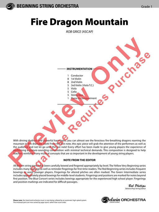 Fire Dragon Mountain 總譜 | 小雅音樂 Hsiaoya Music