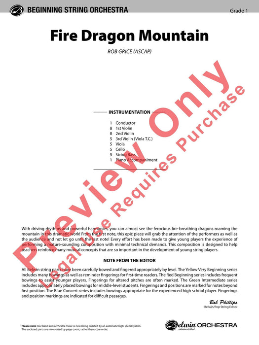 Fire Dragon Mountain 總譜 | 小雅音樂 Hsiaoya Music